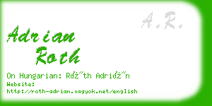 adrian roth business card