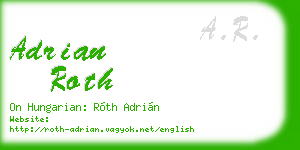 adrian roth business card